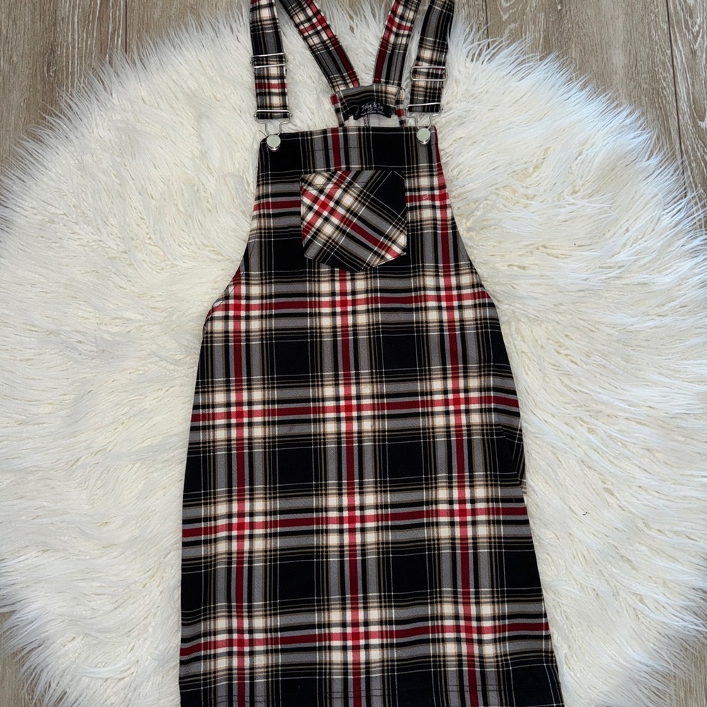 Plaid Pinafore Dress
